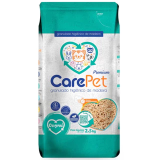Granulado de Madeira para Gatos, Roedores,Répteis e Aves 2,5kg