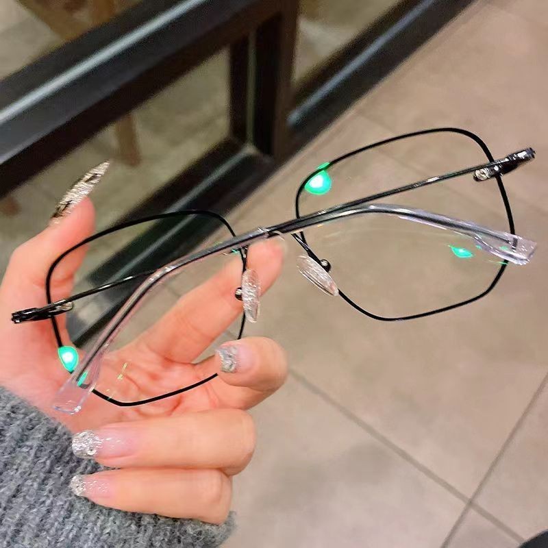 hot 6012 novo estilo elegante sem moldura óculos de leitura de negócios pretos, pés transparentes