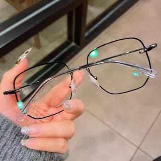 hot 6012 novo estilo elegante sem moldura óculos de leitura de negócios pretos, pés transparentes