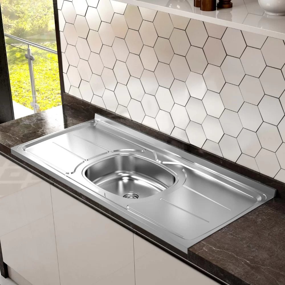 Cuba para Pia de Cozinha 140cmx53cm Concretada Escorredor Bali 140cm x ...