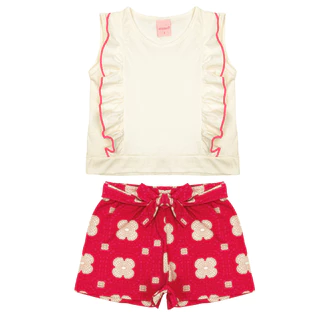 Conjunto Infantil Feminino Babado Delicado