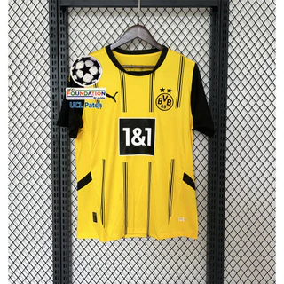 24-25 Camisa De Fã De Futebol Doter Manga Curta Amarelo Camisa De Fã Versão I