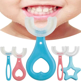 Escova Infantil De Silicone Formato U 360° Para Higiene Bucal De Crianças, Macia, Segura e Ideal Para Uso Diário em Oferta na Shopee