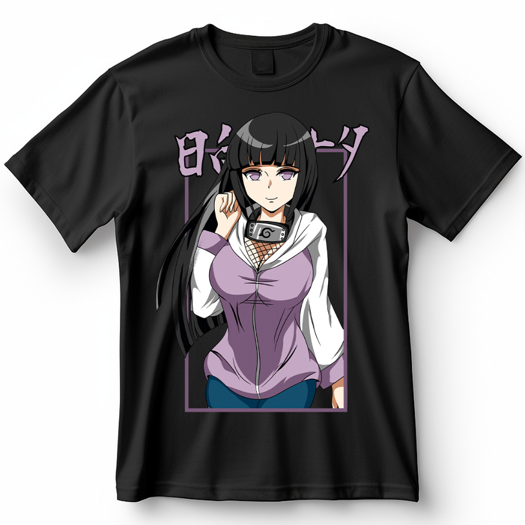 Camiseta Unissex Hinata Hyuga Blusa De Anime Naruto Camisa 100% Algodão ...