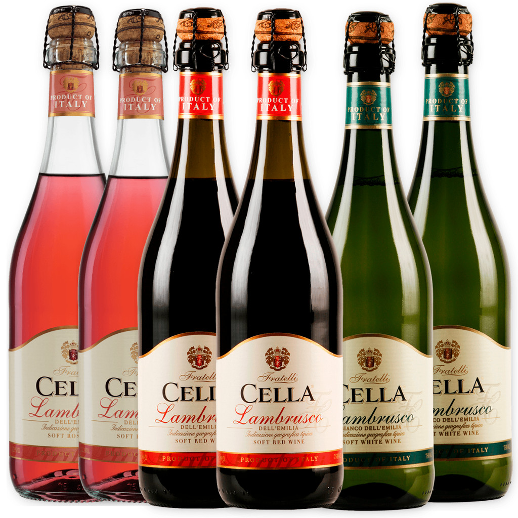 Kit 6 Vinho Italiano Lambrusco Cella Dell'Emilia 750ml | Shopee Brasil