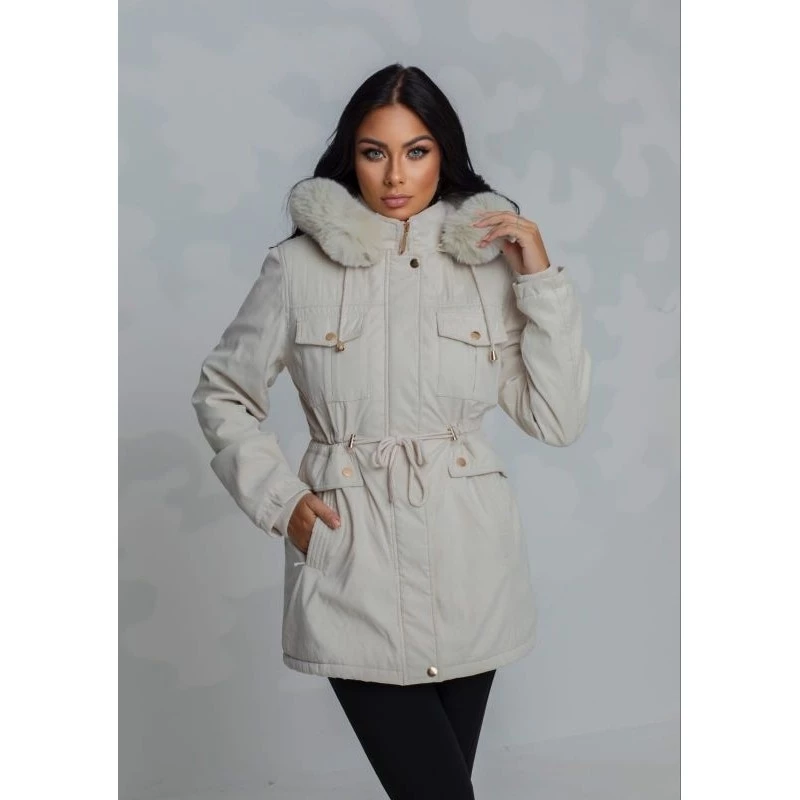 Parka Casaco Sobretudo Forrada Pelinho Com Capuz
