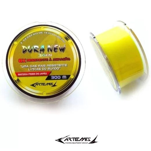LINHA DE PESCA DURA NEW 0,25mm YELLOW 300m