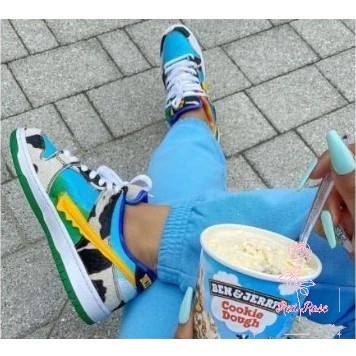 A-ONE Travis Scott x Ben & Jerry's Oferta 2023 Tenis BJ Vaquinha Lançamento -Em estoque - 20% Off