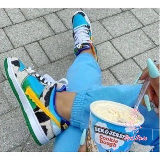 A-ONE Travis Scott x Ben & Jerry's Oferta 2023 Tenis BJ Vaquinha Lançamento -Em estoque - 20% Off
