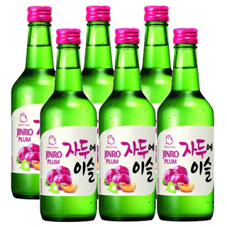 6 BEBIDA COREANA SOJU CHUM CHURUM AMEIXA 360ML JINRO PLUM