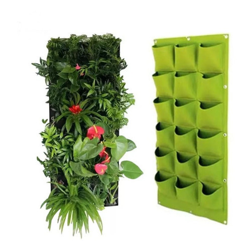 Jardim Vertical Em Feltro Plantas E Flores 50x100 371701