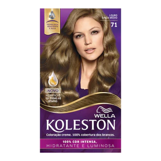 Coloração Creme Hidratante Louro Cinza Médio 71 Koleston