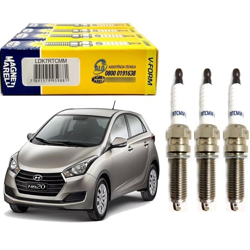 Jogo De Vela Hyundai HB20 KIA Picanto 1.0 12v 3 cilindros 2012 2013 ...