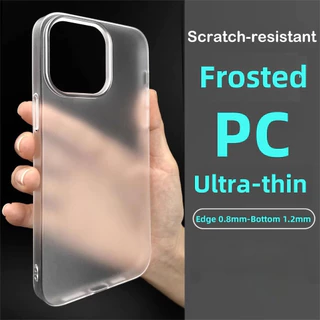 Capa Para Telefone Ultra Fina Fosca Translúcida Ou Iphone 15 14 Pro Max 13 12Promax Anti-Impressão Digital PC Clear Silky Skin Cover
