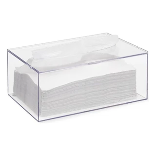 Caixa Interfolha Acrílico Porta Lenço Papel Toalha De Mesa