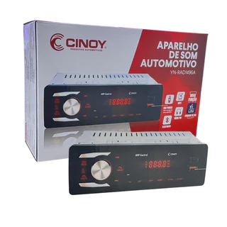 RADIO 2USB/SD/MP3/FM/BLUETOOTH/4X45W COM COMANDO DE VOZ CINOY