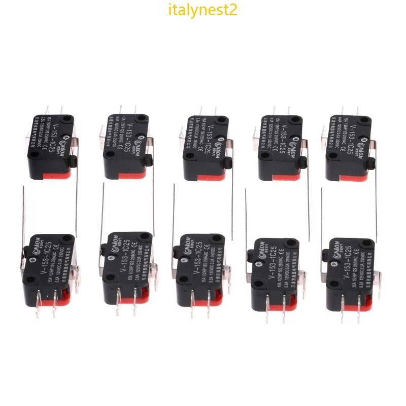 BYCIFRLG 10 Pezzi Interruttori SPDT Lungo Dritto Cerniera - Foto 5