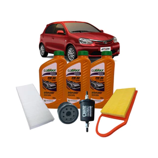 Kit Revisão Troca De Oleo E Filtros Toyota Etios 2012 2013 2014 2015