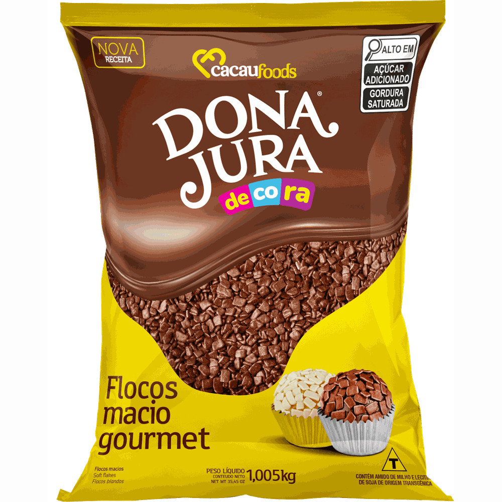 Flocos Sabor Chocolate 1,005kg - Dona Jura