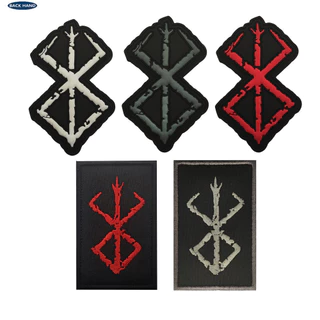 【 Customized 】 Viking Símbolo Seta Quadrada Oráculo Bordado Com Osso Velcro Patch/Badges/armband/Emblem Decorativo Para Jaquetas Jeans Mochila