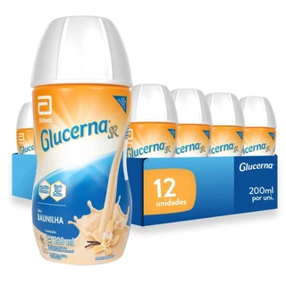 Suplemento Alimentar Glucerna SR Baunilha 200ml - Kit 12 Uni.