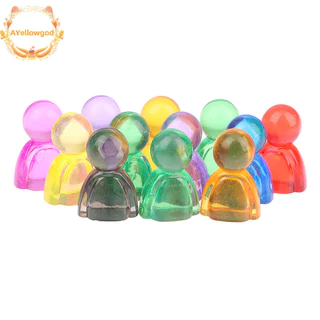 AYellowgod 20Pcs 24 * 16 * 12mm Jogos Marcadores Jogo De Interação Acrílica Peças De Xadrez Humanóide Coloridas Para Cartões De Tabuleiro Accessories .