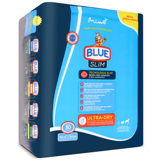 Tapete Higiênico Blue Slim Premium 30unidades 90x60cm