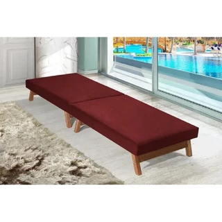 CAMA DOBRAVEL PORTATIL SOLTEIRO C/COLCHÃO EMBUTIDO D-26 1,90 X0,80CM -P/POUSADA - HOTEL -VINHO