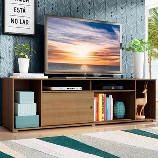 Rack para TV até 65 Polegadas Madesa Cancun - Rustic em Oferta na Shopee