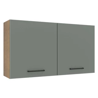 Armário de Cozinha Aéreo 120 cm 2 Portas Rustic/Cinza Agata Madesa em Oferta na Shopee