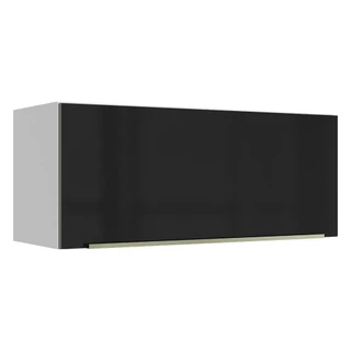 Armário Aéreo Madesa Lux 80 cm 1 Porta Basculante - Branco/Preto em Oferta na Shopee