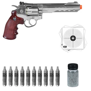 Revolver Pressao 4.5 Co2 Rossi W702s + Alvos + Esferas + Co2