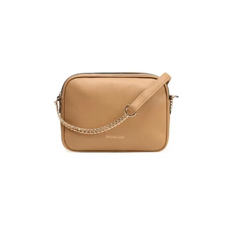 Bolsa Transversal Feminina Pequena Correntes Bege