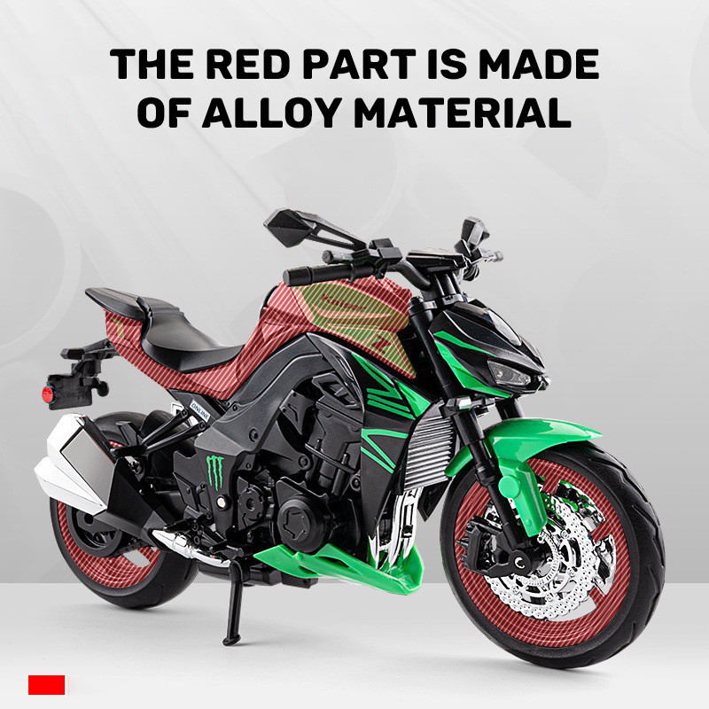 Escala 1 : 12 Kawasaki Z1000 Liga Modelo De Motocicleta Diecast