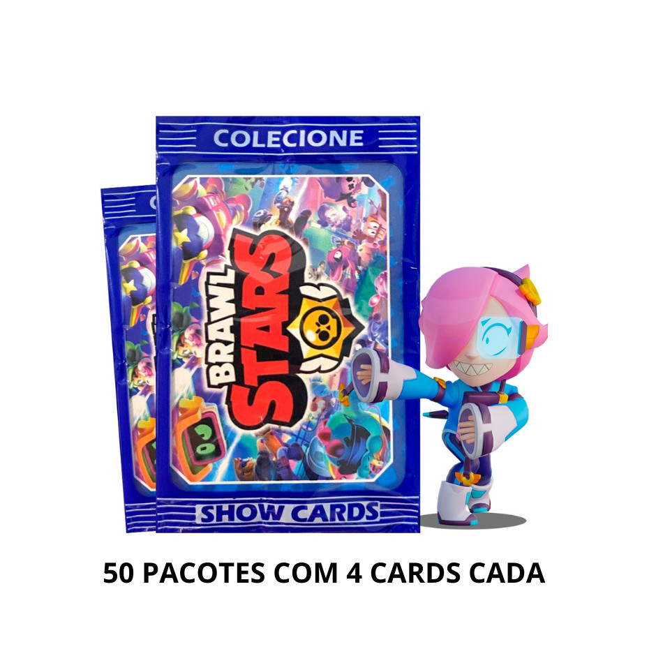 Kit 200 Cards Brawl Stars = 50 Envelopes Cartinhas Figurinhas Brawl ...