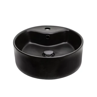 Cuba de Apoio para Banheiro Redonda Louça Cerâmica Ametista Pingoo - Preto em Oferta na Shopee