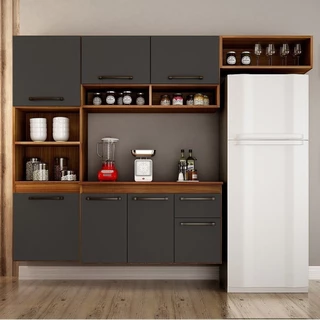 Cozinha Compacta Suspensa 6 Portas 2 Gavetas Liz 
