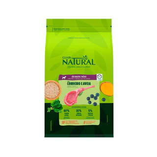 Racao Guabi Natural para Caes Adultos de Porte Medio sabor Cordeiro e Aveia 12kg
