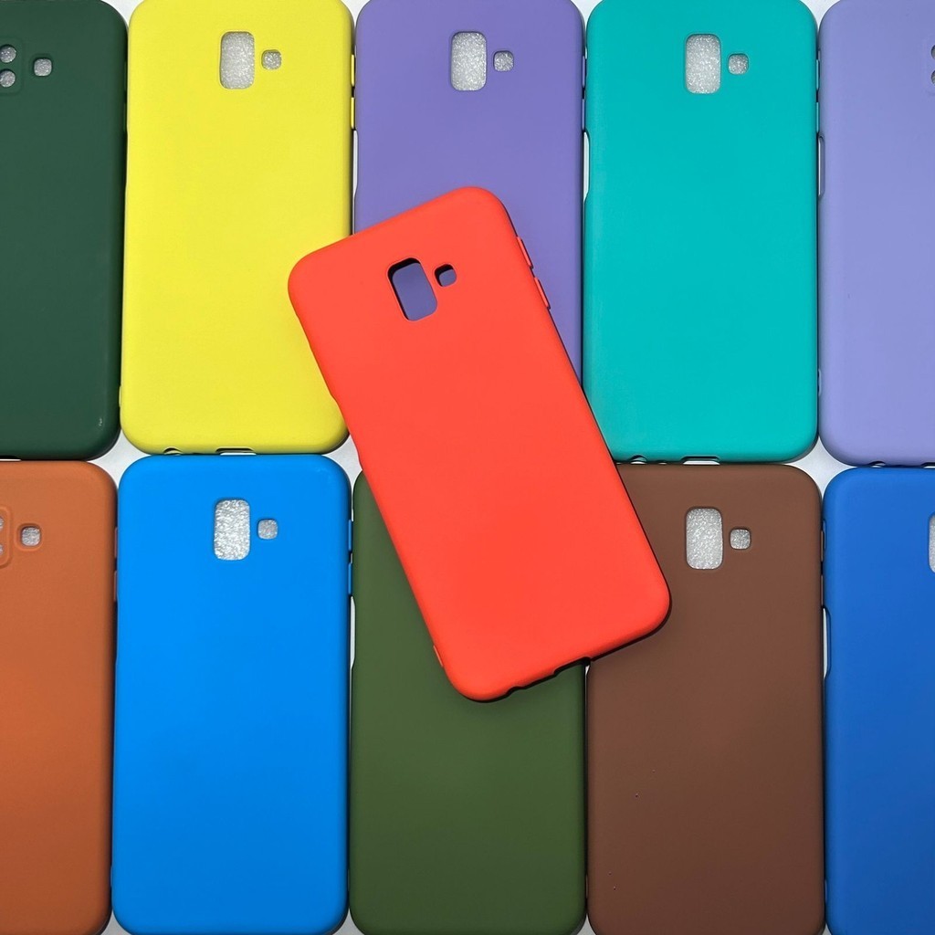 Capa Samsung J6 PLUS Silicone Aveludada Protege Câmera Colorida Capinha Anti Impacto