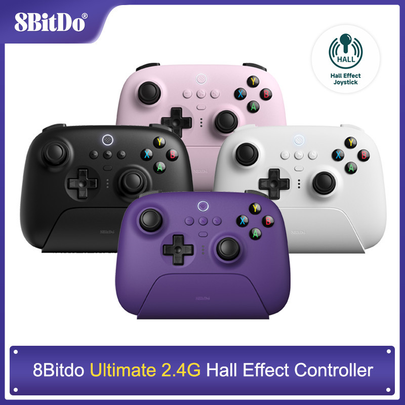 8BitDo-New Ultimate 2.4G Wireless , Controlador De Joystick De Efeito Hall Com Dock De Carregamento Para PC , Windows 10 , 11 , Steam , Android