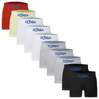 Kit 10 Cuecas Infantil Boxer Algodão Sem Costura Confortável Zorba