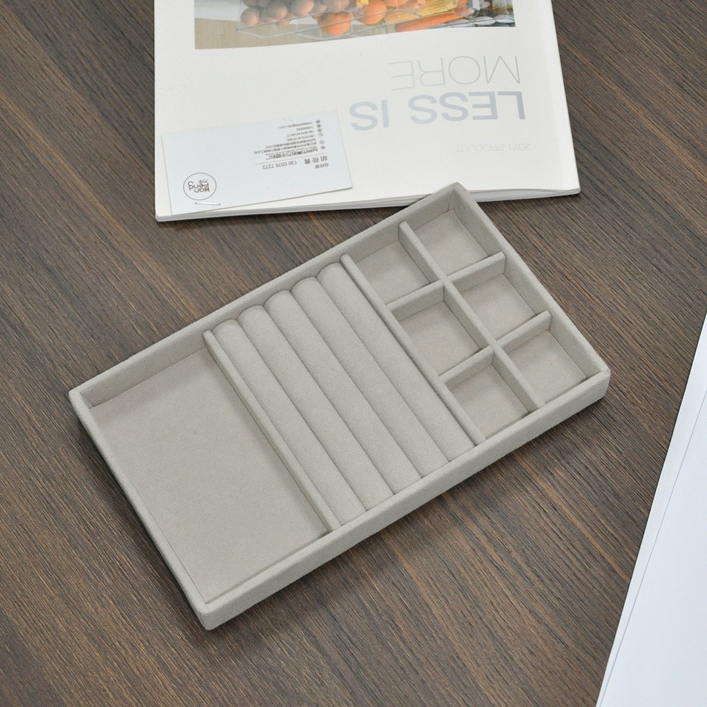 Sênior Caixa De Joias Flanela Monocamada Organizador De Esponja Expositor De Jóias Armazenamento De Joias Para Casa