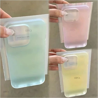 Capa De Celular Transparente Fosca Com Gradiente Avançado Para iPhone 11 12 13 14 15 Pro Max XS MAX XR 7 8 plus PC Flexível anti-Queda E Antiderrapante Traseira