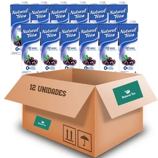 Kit c/ 12und Chá Branco Sabor Jabuticaba NATURAL TEA 1L
