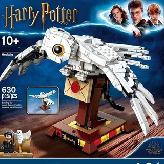 Cross-Border 008 Harry Movie Potter Owl Hydway Pequenos blocos de construção de partículas Montando Brinquedos