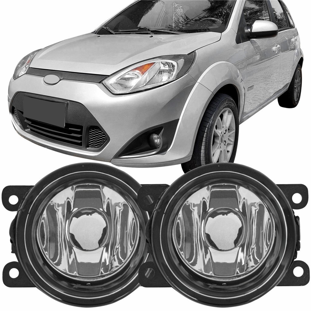 Par Farol Milha Auxiliar Vidro Ford Fiesta Rocam 2010 2011 12 à 2014 ...