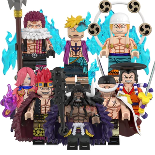 Anime Mini Tijolos Enel Kaidou Oden Eustass Charlotte Katakuri Edward Newgate Marco Kids Bloco De Brinquedos