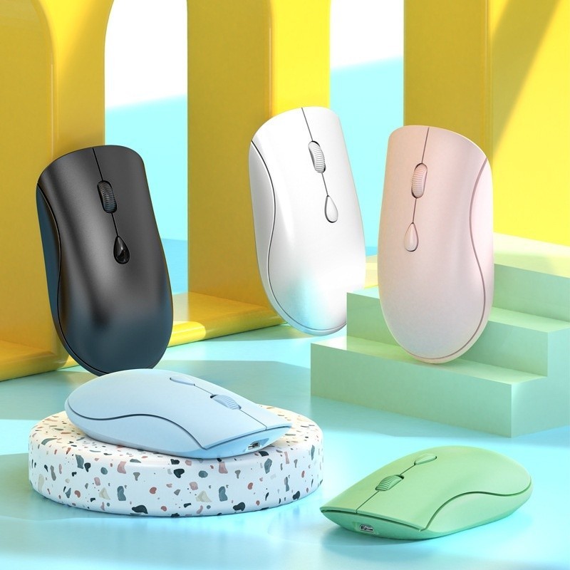 Mouse 2.4G Sem Fio + Bluetooth De Modo Duplo Design Ergonômico Ratos ...