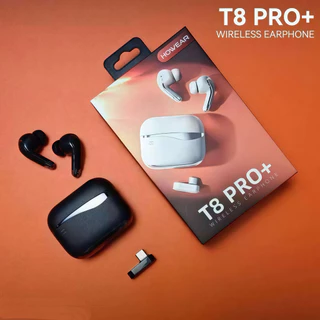 TWS T8 Pro+ Fones de ouvido Bluetooth sem fio com cancelamento de ruído ativo Fone de ouvido estéreo com microfone em Oferta na Shopee
