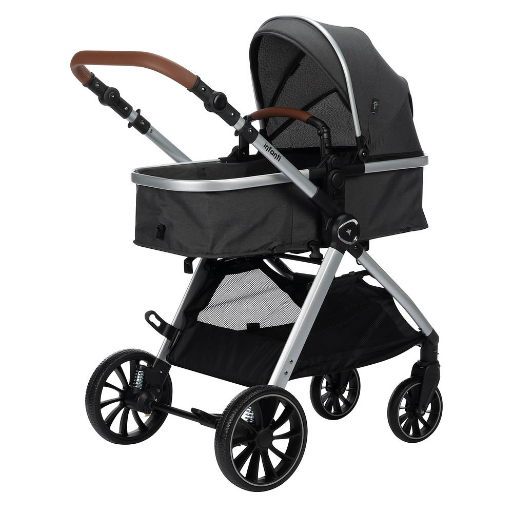 Carrinho Romanzo Moisés Bebê Conforto DUO Travel System preto